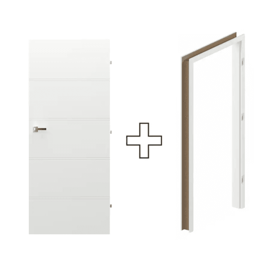 Komplet Drzwi + Ościeżnica Regulowana Porta Trim T prawe 80 przylgowe, TRIM SPXLT10P08LBI0SC30H000, PORTA