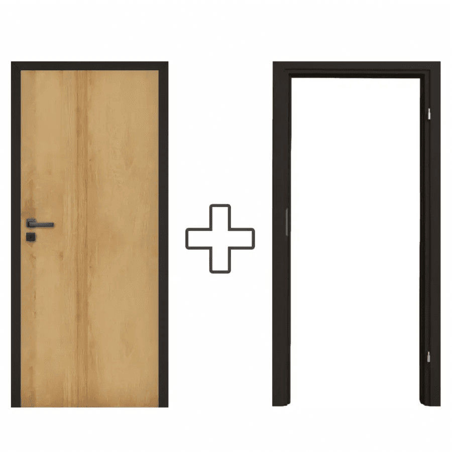 Komplet Drzwi + Ościeżnica regulowana Invado Loft prawe 80 cm bezprzylgowe , 100063796, Invado