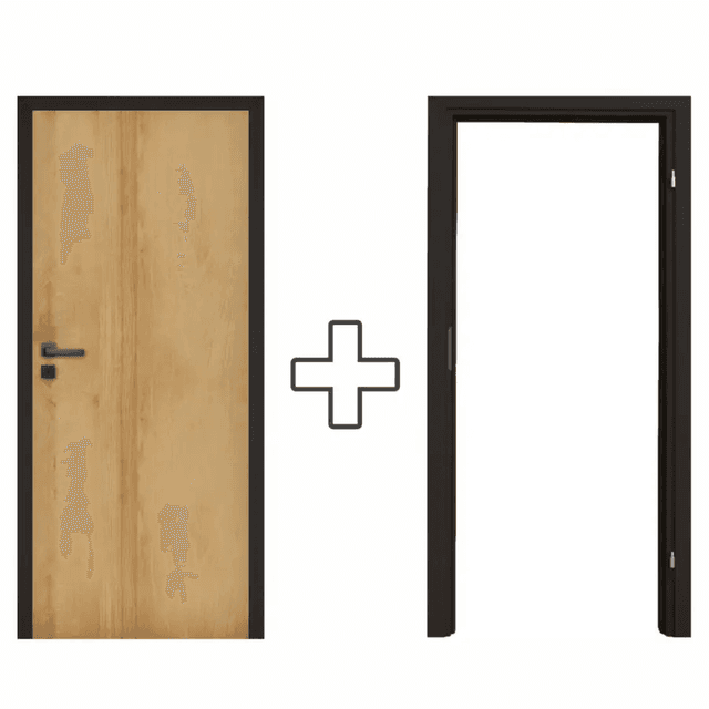 Komplet Drzwi + Ościeżnica regulowana Invado Loft prawe 80 cm bezprzylgowe , 100063796, Invado