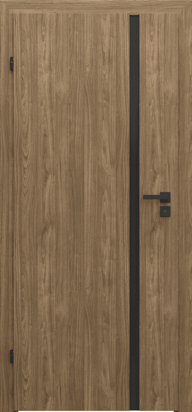 Drzwi Porta Focus 4.A z czarną szybą przylgowe lewe 80 cm, SPWG4A0L08DDT0SZ2KHB00, PORTA