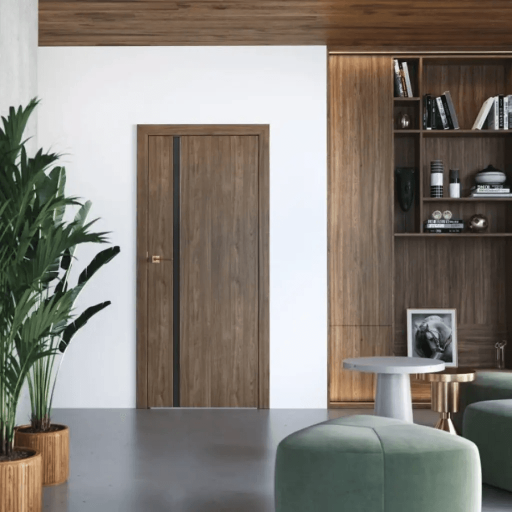 Drzwi Porta Focus 4.A z czarną szybą przylgowe prawe 80 cm WC, SPWG4A0P08DDTWSB2KHB00, PORTA