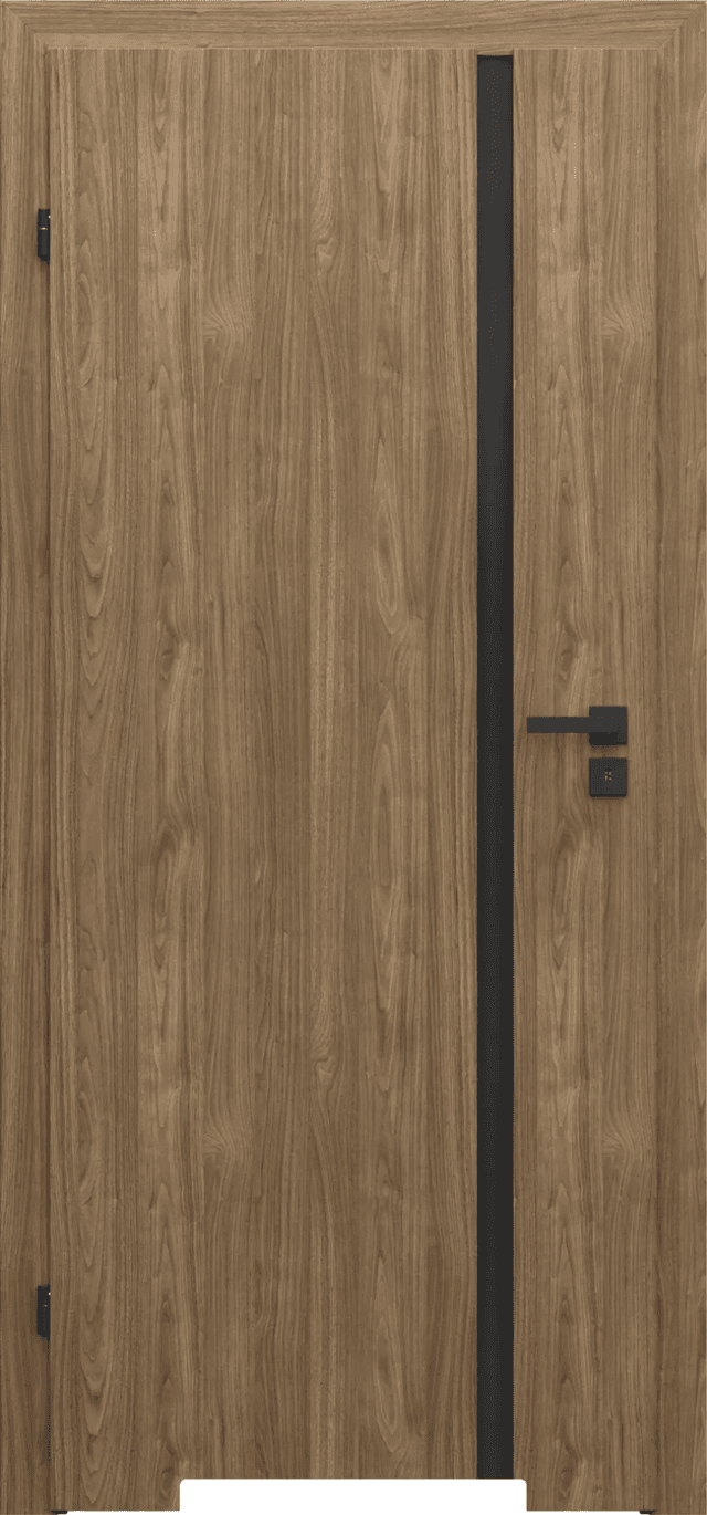 Drzwi Porta Focus 4.A z czarną szybą przylgowe lewe 80 cm WC, SPWG4A0L08DDTWSB2KHB00, PORTA