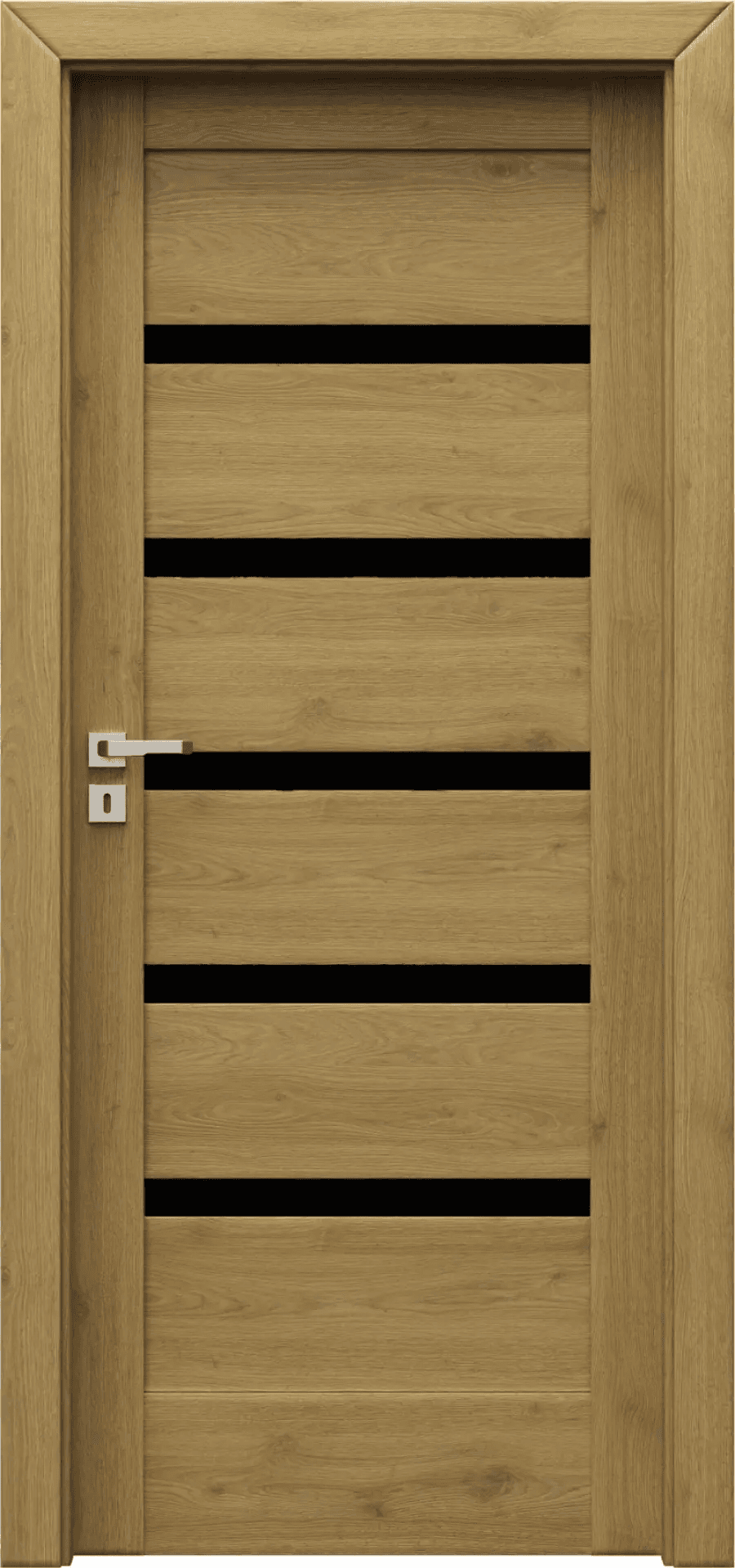 Drzwi Porta VERTE HOME model H.5 z czarnymi szybami, PORTA