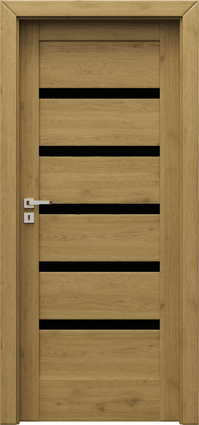 Drzwi Porta VERTE HOME model H.5 z czarnymi szybami, PORTA