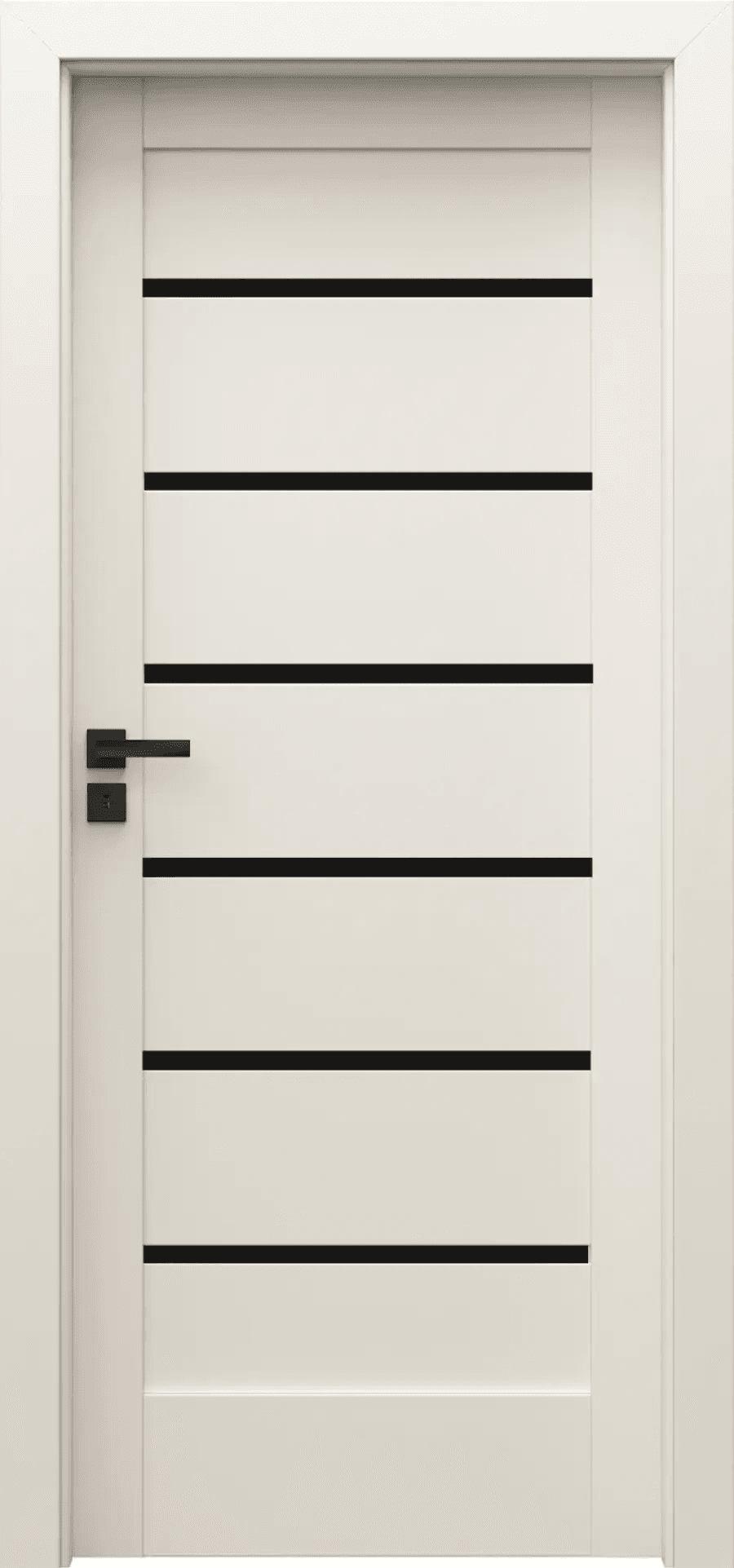 Drzwi Porta VERTE HOME model J.6 z czarnymi szybami, PORTA