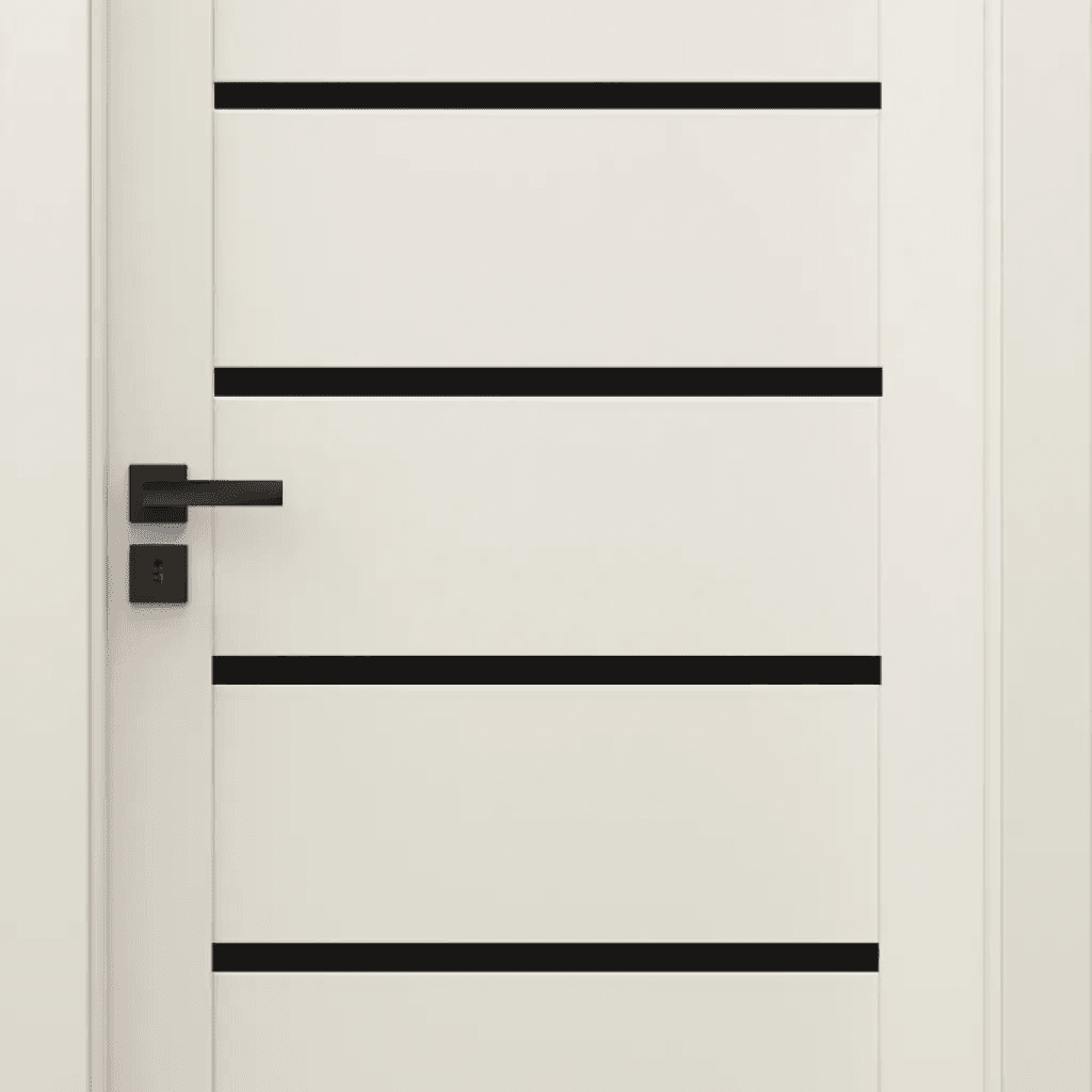 Drzwi Porta VERTE HOME model J.6 z czarnymi szybami, PORTA