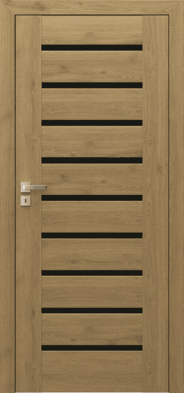 Drzwi Porta KONCEPT model A.9 z czarną szybą, PORTA