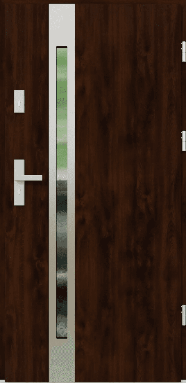 Drzwi zewnętrzne z ościeżnicą Otello 12B Orzech Prawe 90cm CZYSTE POWIETRZE, 5903324179375, KR CENTER