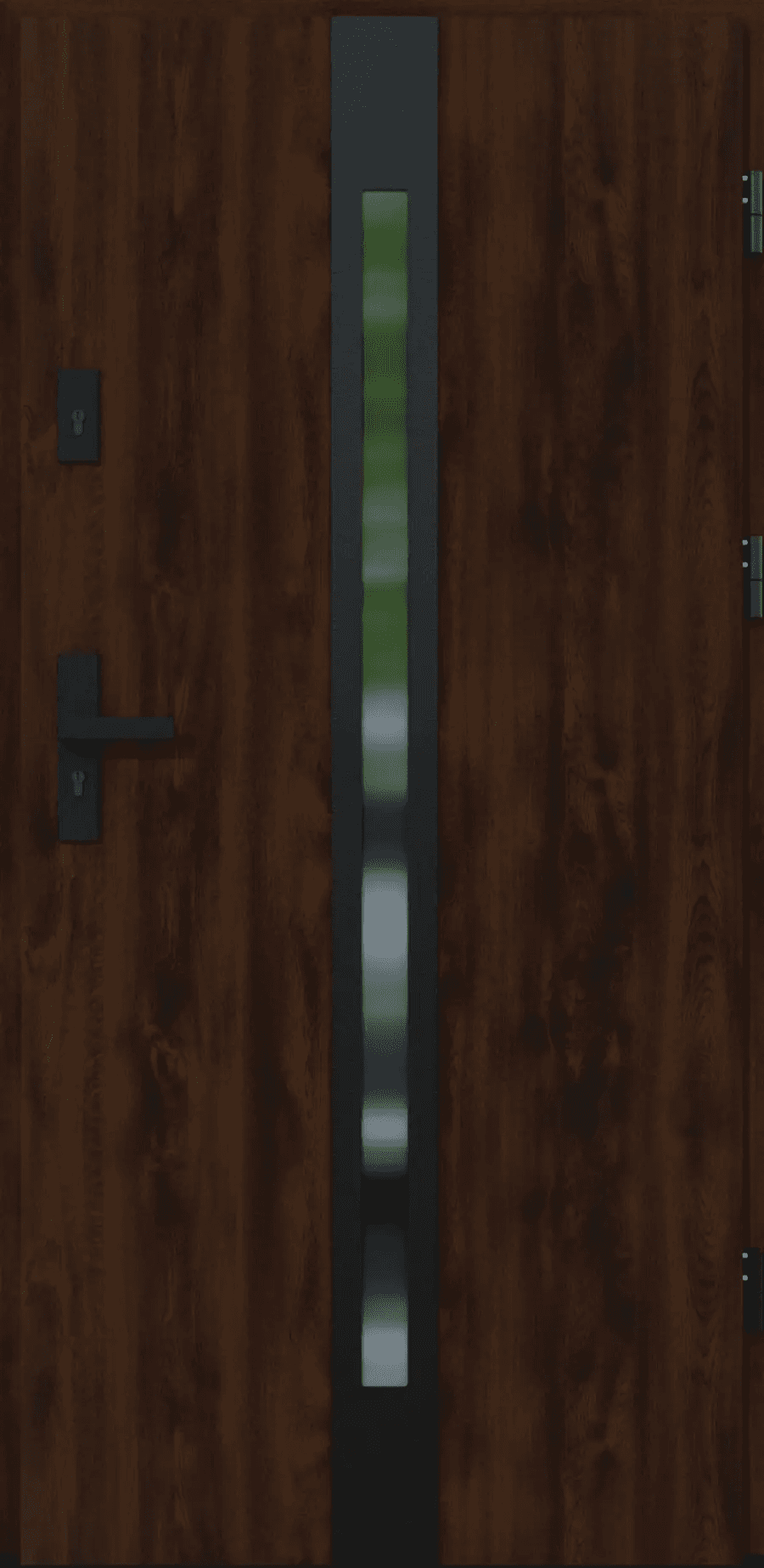 Drzwi zewnętrzne z ościeżnicą Torino 12 Orzech Prawe 90cm CZYSTE POWIETRZE, 5903325286904, KR CENTER