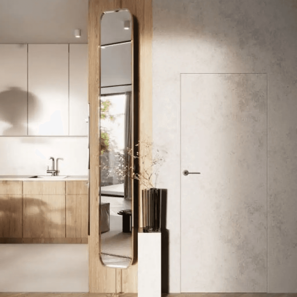 Drzwi ukryte Porta HIDE Bezprzylgowe (otwierane na zewnątrz) Prawe 80cm plaster miodu, SPA1110P08LBP0A7U0H000, PORTA