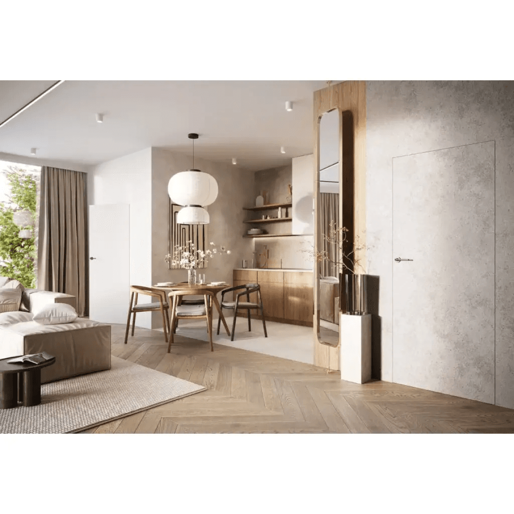 Drzwi ukryte Porta HIDE Bezprzylgowe (otwierane na zewnątrz) Prawe 80cm plaster miodu, SPA1110P08LBP0A7U0H000, PORTA