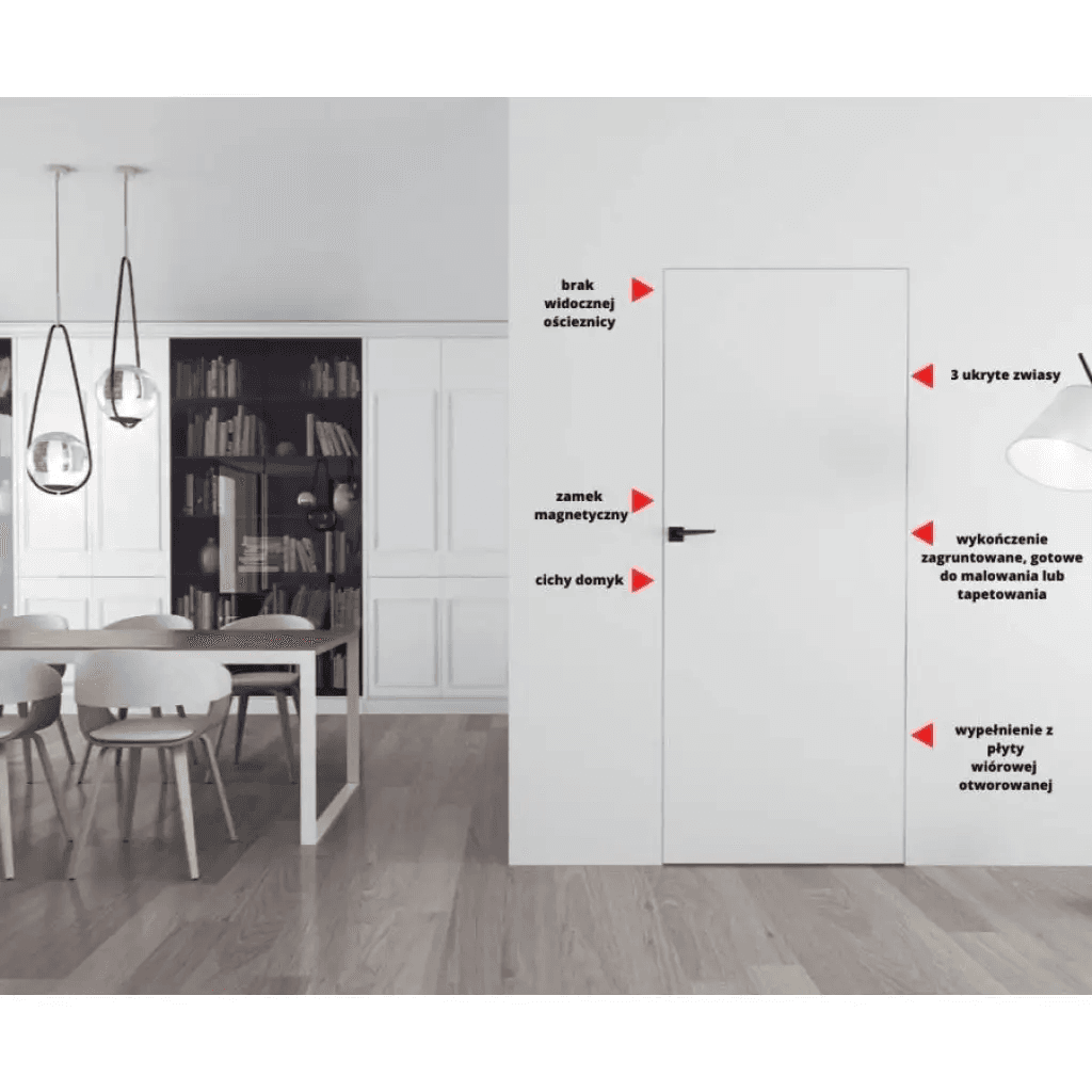 Drzwi Sara Eco 2 odwrotna przylga ukryte prawe 60cm, 5901316084560, DRE