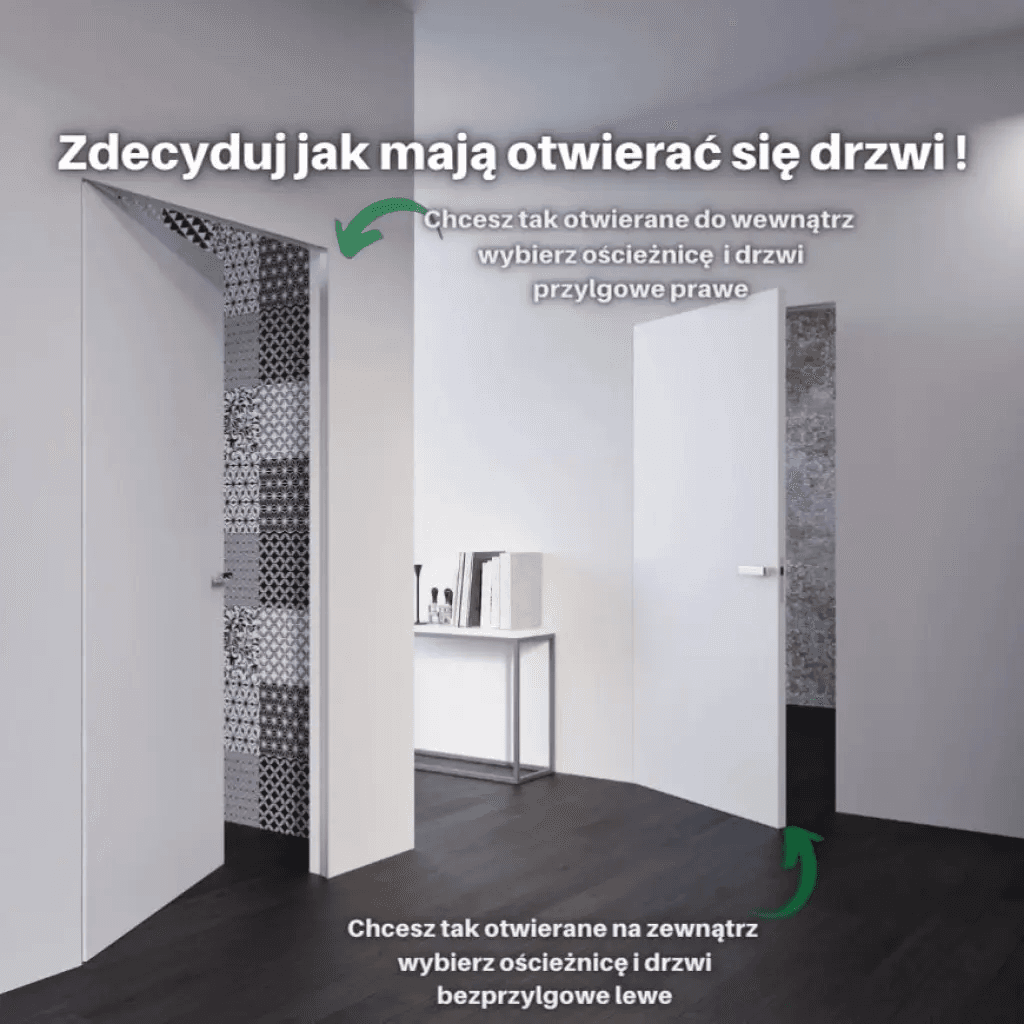 Drzwi Sara Eco 2 odwrotna przylga ukryte prawe 80 cm plaster miodu, DRE 400010024, DRE