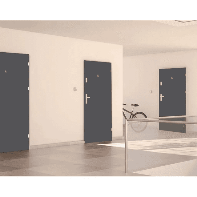 Drzwi Wejściowe Enter Lewe 80 cm Szary Ciemny, 5903004559640, DRE