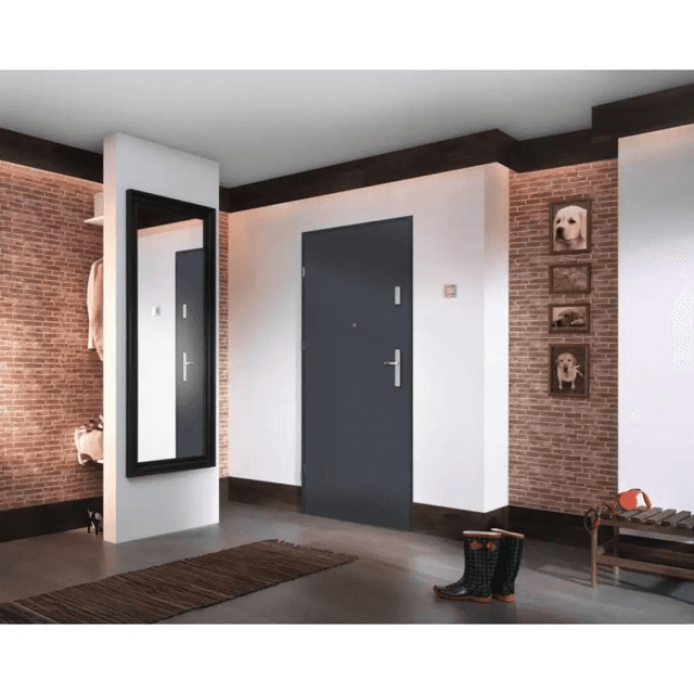 Drzwi wejściowe Agat Prawe 90 Antracyt, SPEA0P0P092NCJSD30O000, PORTA