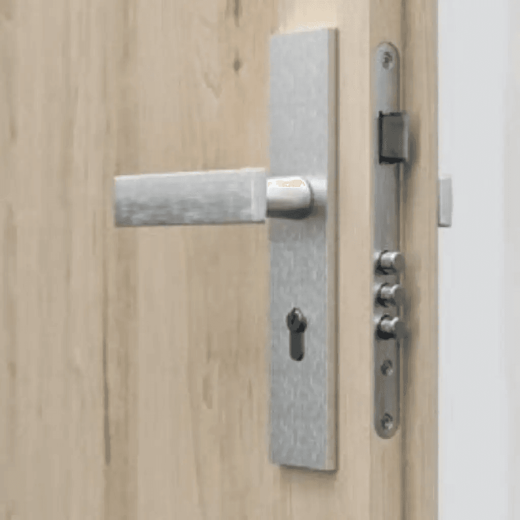 Drzwi Wejściowe Agat Lewe 80 Antracyt Intarsje srebrne, SPEAJ60L082NCJSD30ON00, PORTA