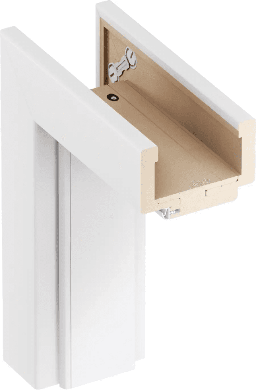 Ościeżnica regulowana z kątownikiem ORS1 Invado 120-139 Prawa 70cm Przylgowa Biała, 100015470, Invado