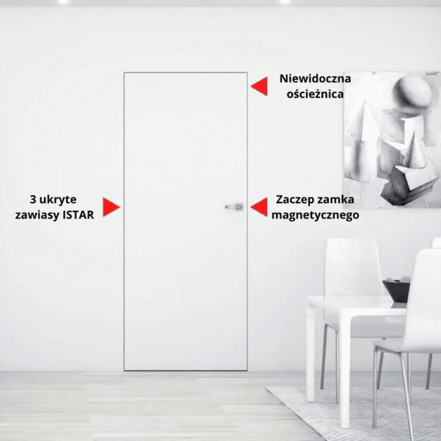 Ościeżnica aluminiowa Biała Sara Eco 2 bezprzylgowa Prawa 70 2z, 5901316110597, DRE