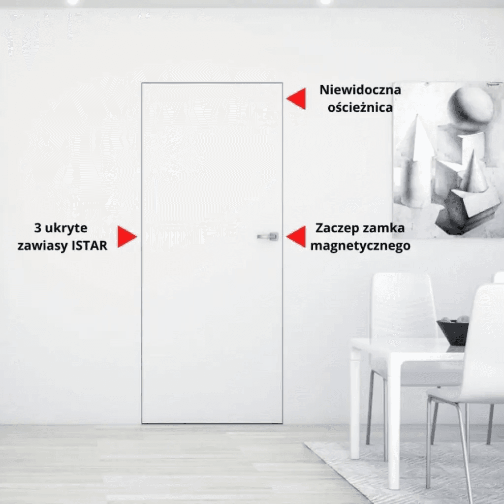 Ościeżnica aluminiowa Biała Sara Eco 2 bezprzylgowa Prawa 90 2z, 5901316110757, DRE