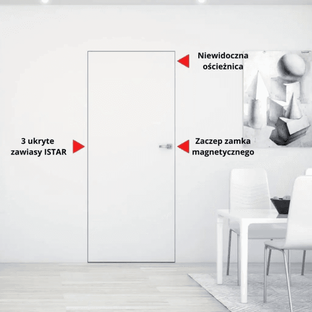 Ościeżnica aluminiowa Biała Sara Eco 2 przylgowa Prawa 60 3z, 5901316110481, DRE