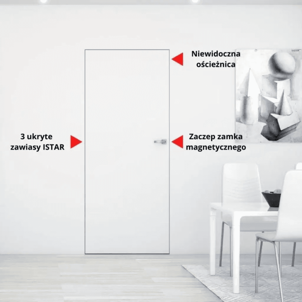 Ościeżnica aluminiowa Biała Sara Eco 2 bezprzylgowa Lewa 80 3z, 5901316110665, DRE