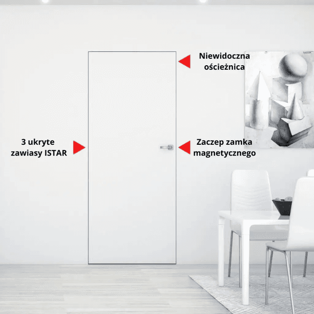 Ościeżnica aluminiowa Sara Eco 2 bezprzylgowa Prawa 80 2z, DRE 400010425, DRE