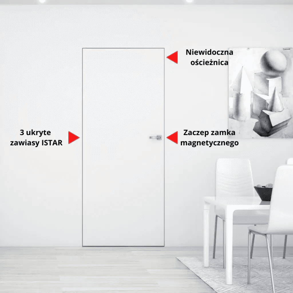 Ościeżnica aluminiowa Sara Eco 2 bezprzylgowa Prawa 80 3z, 400010426, DRE