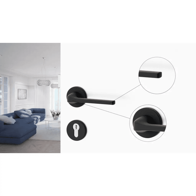 Rozeta okrągła Roana WB pod wkładkę Czarna, 5907609713803, Si Apre