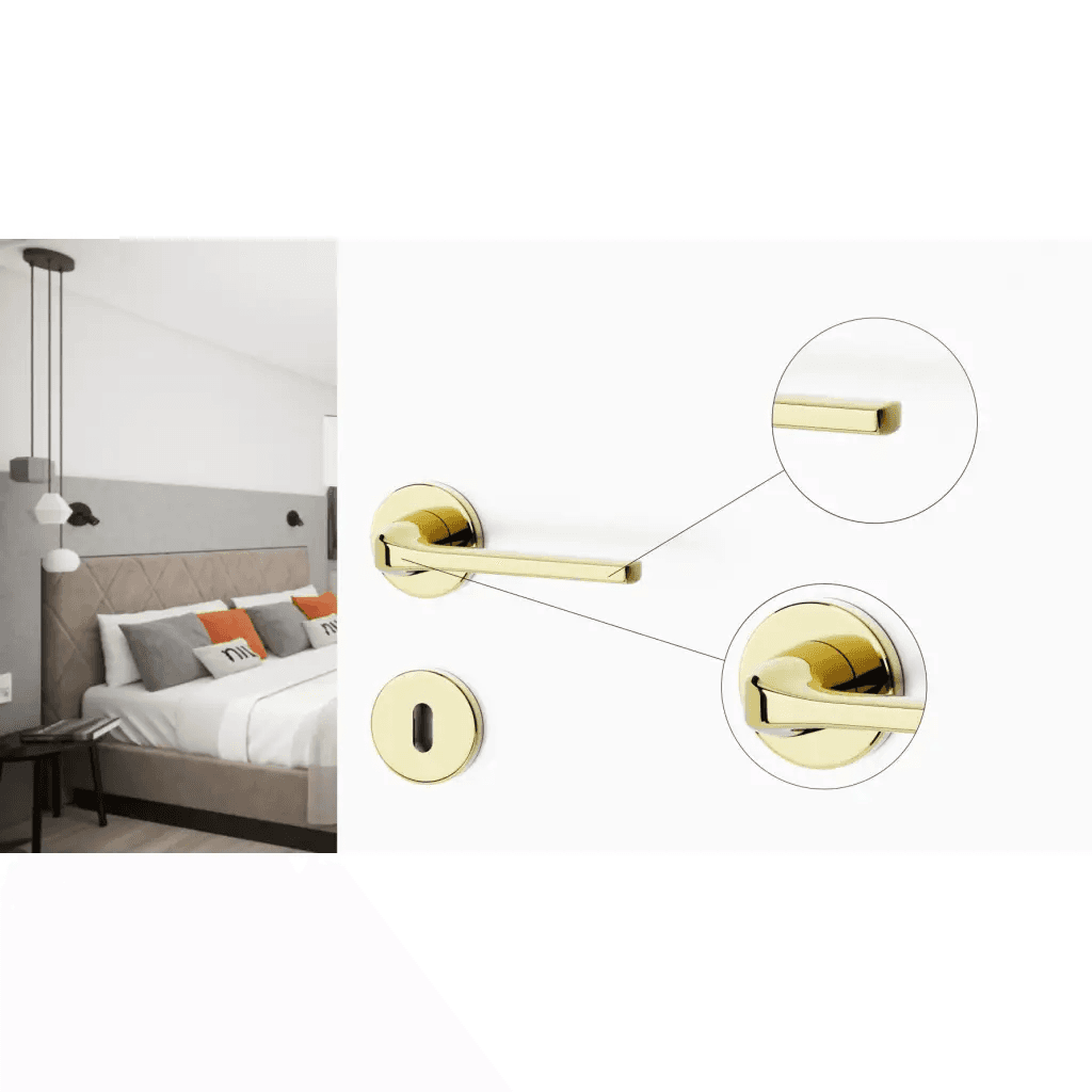 Rozeta okrągła Roana WK pod klucz Złota, 5907609715777, Si Apre