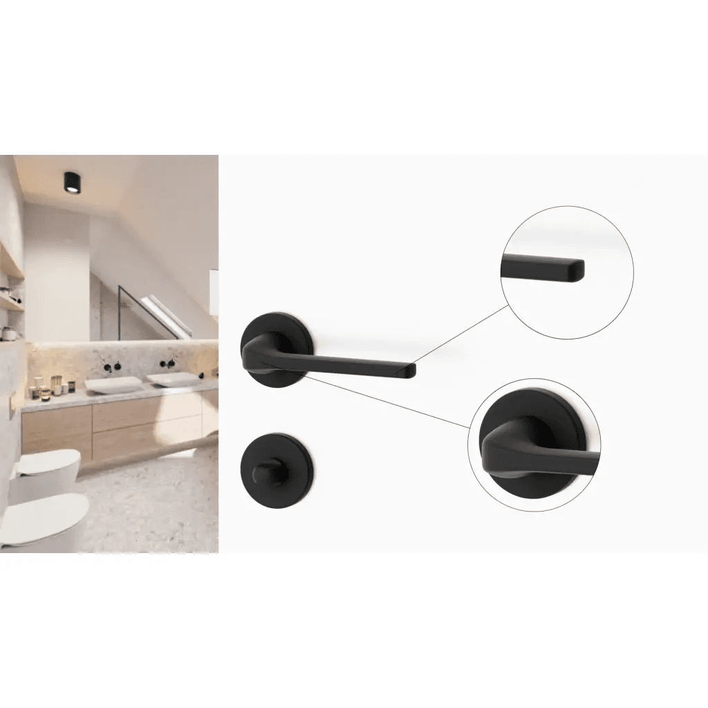 Rozeta okrągła do WC Czarna, 5907609713810, Si Apre